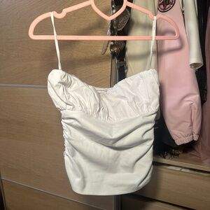 Lovers + Friends White Ruched Camisole